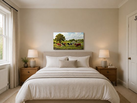 SUMMER IDYLL - COWS IN A MEADOW