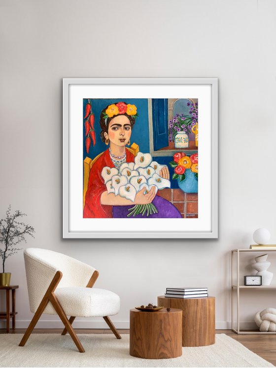 Frida With Flowers