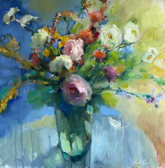 Flowers in the morning light