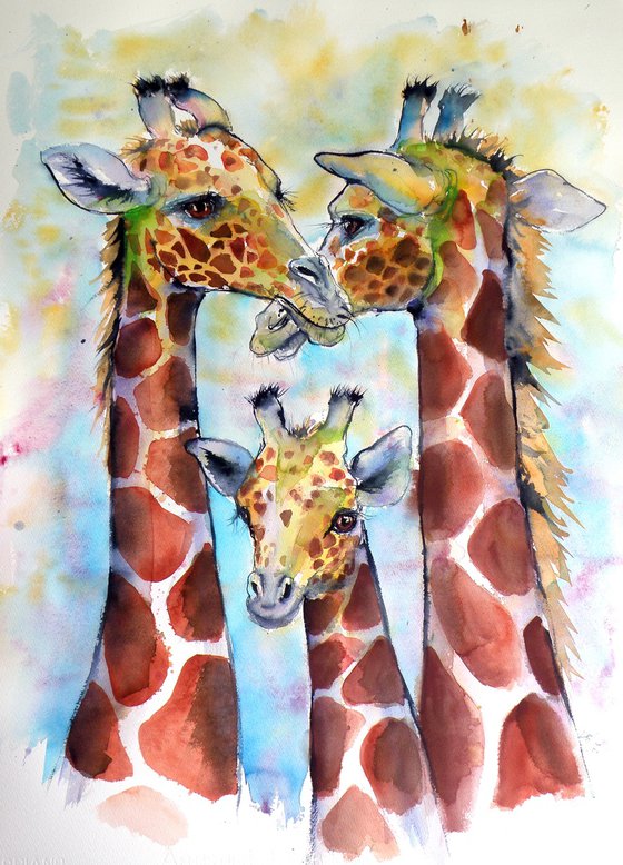 Giraffe family