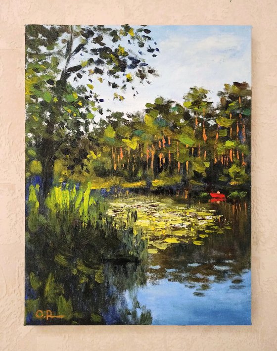 Pines on the shore