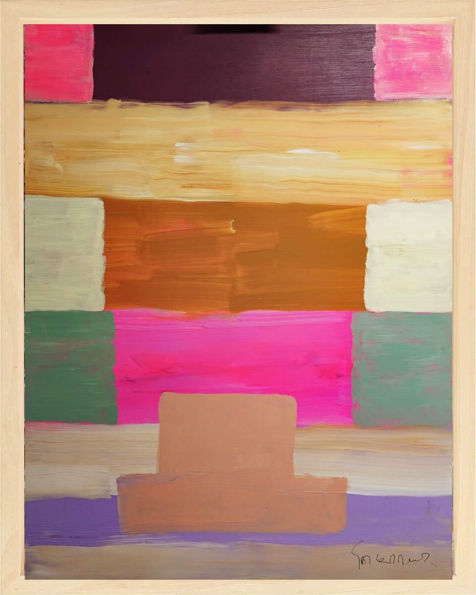 Geometric Abstract Acrylic Painting By Geert Lemmers Fpa, 33 X 41, Liberation Of The Mind 326, Original Artwork