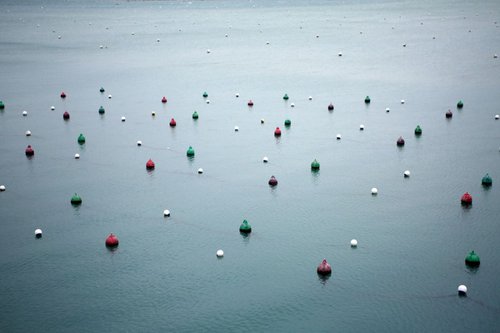 Buoys in Dinard's port by Elisabeth Blanchet