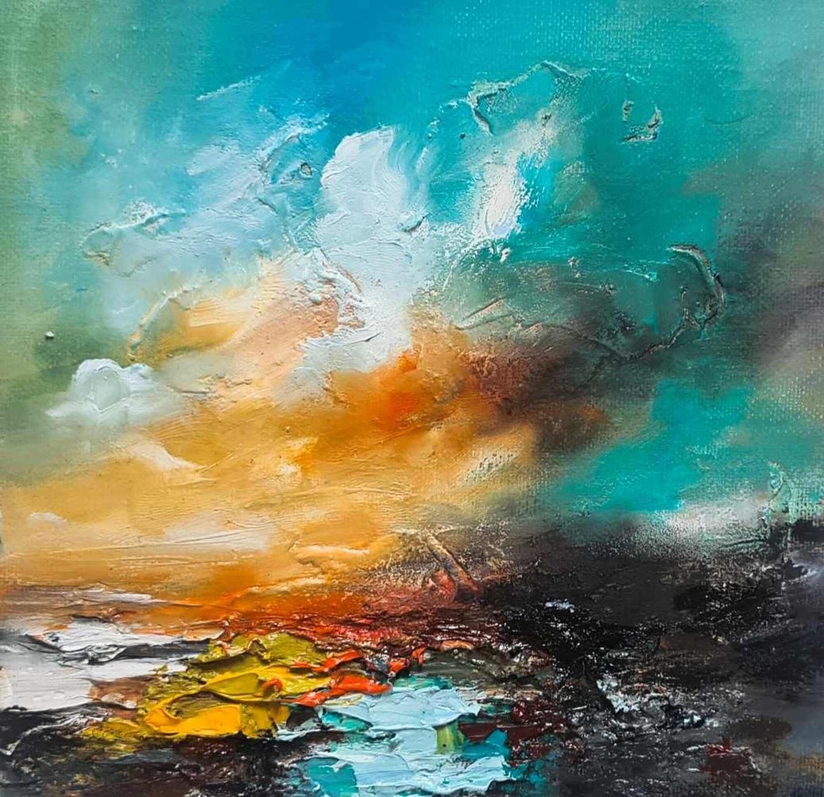 Turquoise Flame by Anna Schofield