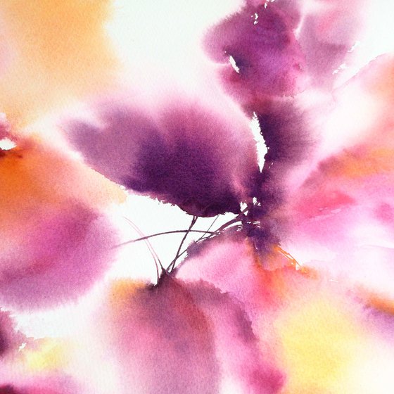 Bright abstract flowers