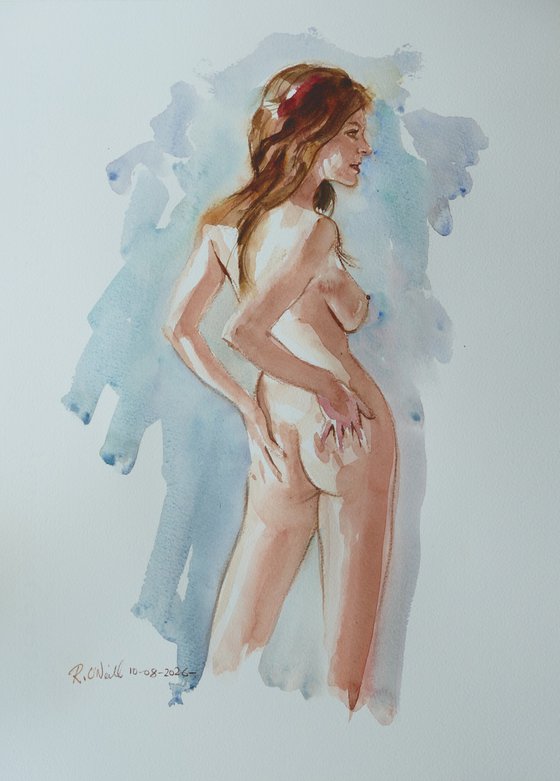 Standing female nude