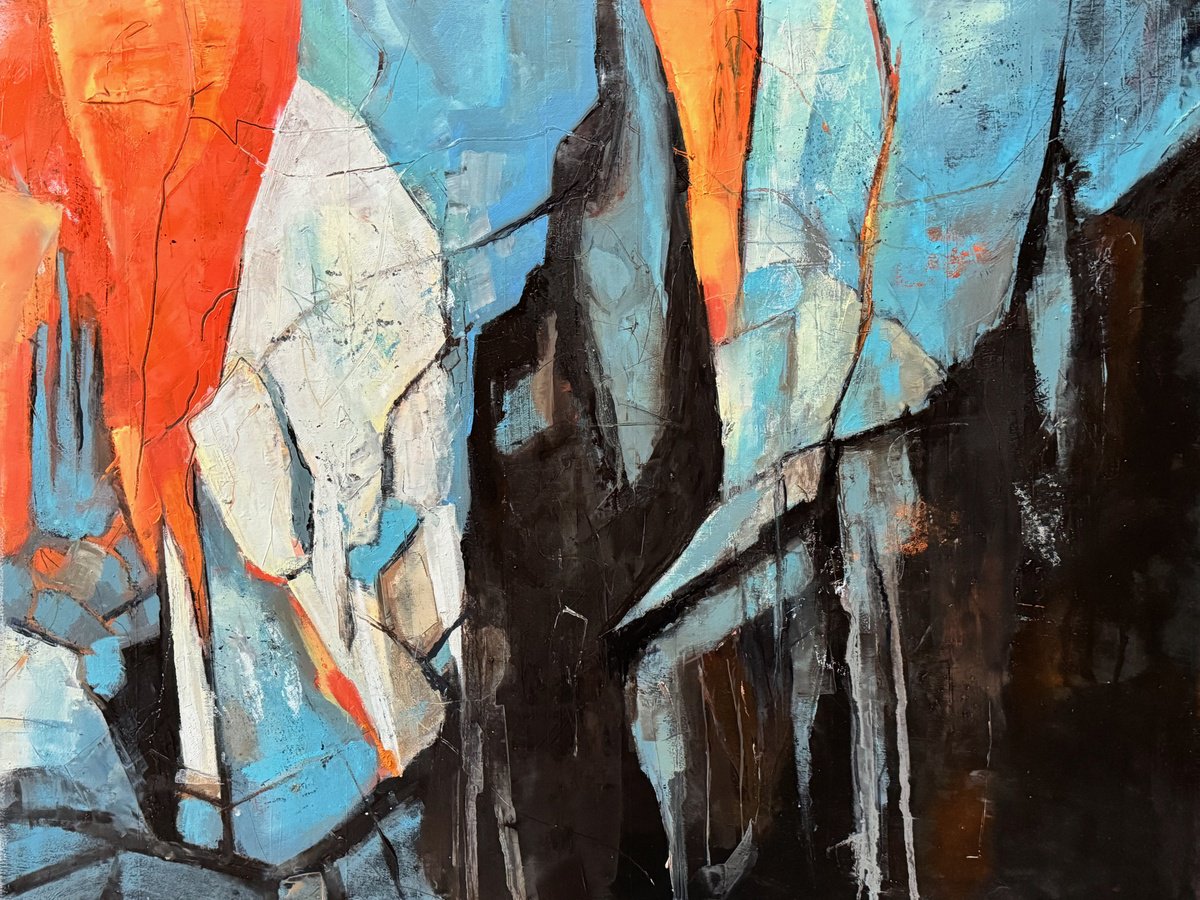 Organic Abstract Oil Painting By Lola Jovan, 24 X 18", How To Hush The Clamoring Mind, Original Artwork