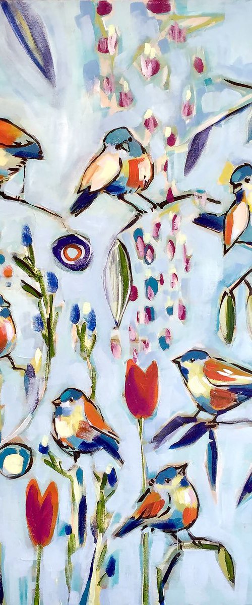 blue sky birds by Randi Antonsen
