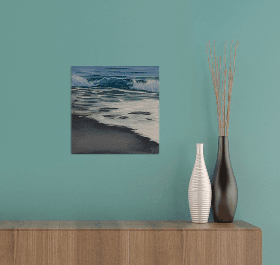 Coastal Rhythms, plein air ocean wave painting