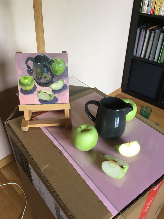 Original Kitchen Still Life - Apple Wedges