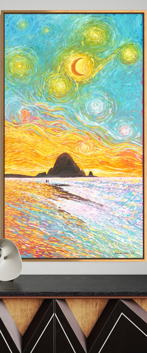 Oregon coast under Van Gogh’s sky by Volodymyr Smoliak