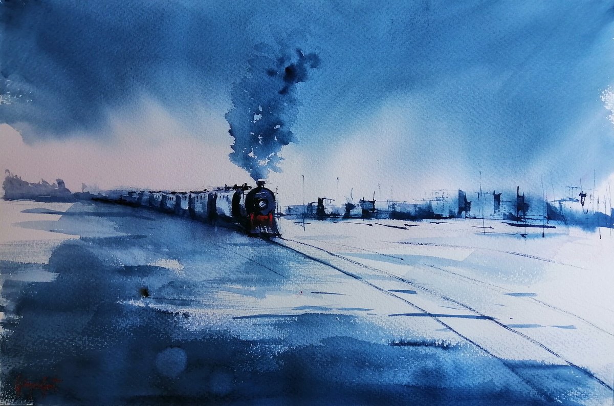 trains 24 by Giorgio Gosti