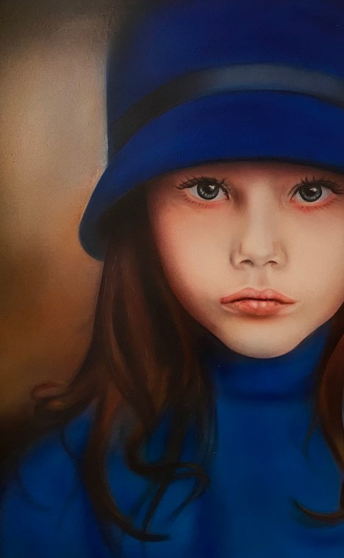 The girl in blue by Dolgor Dugarova