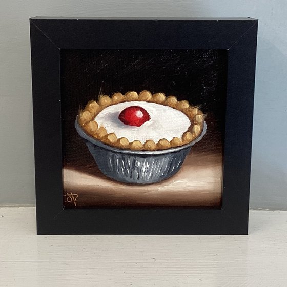 Little cherry Bakewell tart