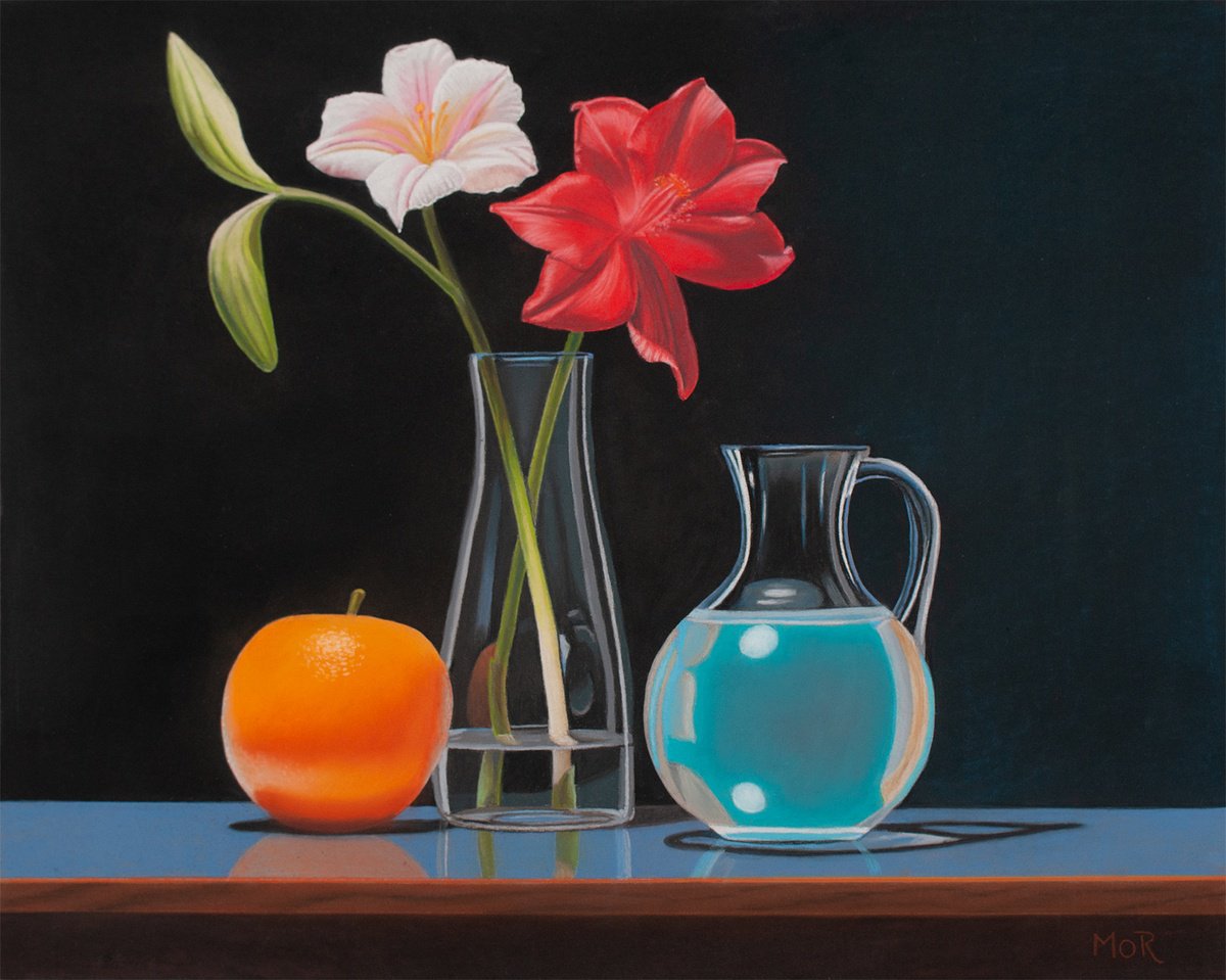 Flowers and Orange by Dietrich Moravec