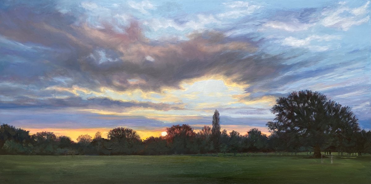 Sunset In Mill Hill Park (Xi) By Diana Sandetskaya, 17 X 9, Artwork For Sale On Artfinder