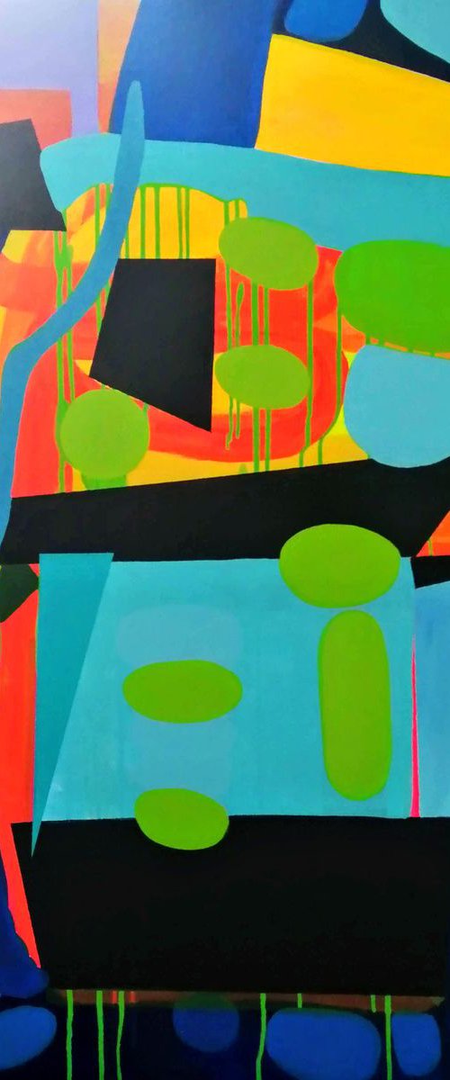 ALWAYS LOOK ON THE BRIGHT SIDE   abstract by Chrissy Guest