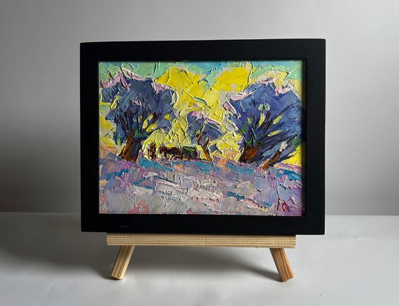 Winter morning in the field