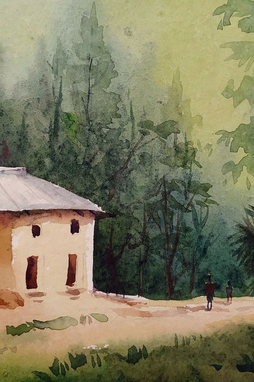 Lonely Silent Rural Hut by Samiran Sarkar