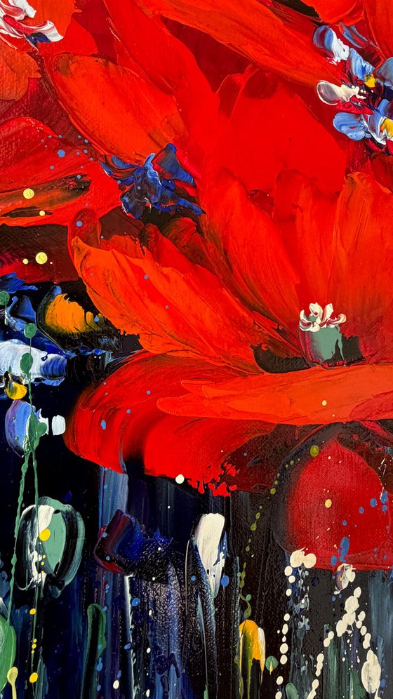 Where Poppies Dance in Rain