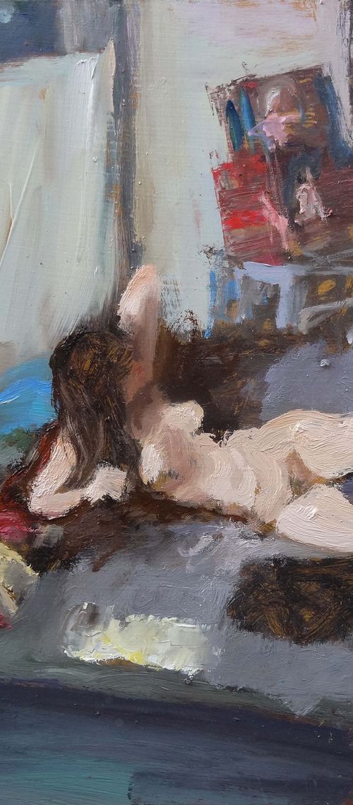 Aurelle in the studio by Manuel Leonardi