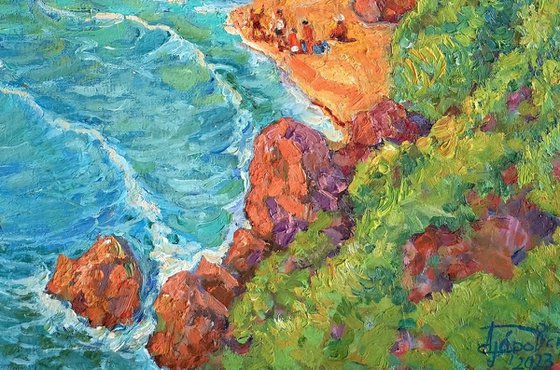 Cliffs Above the Turquoise Sea