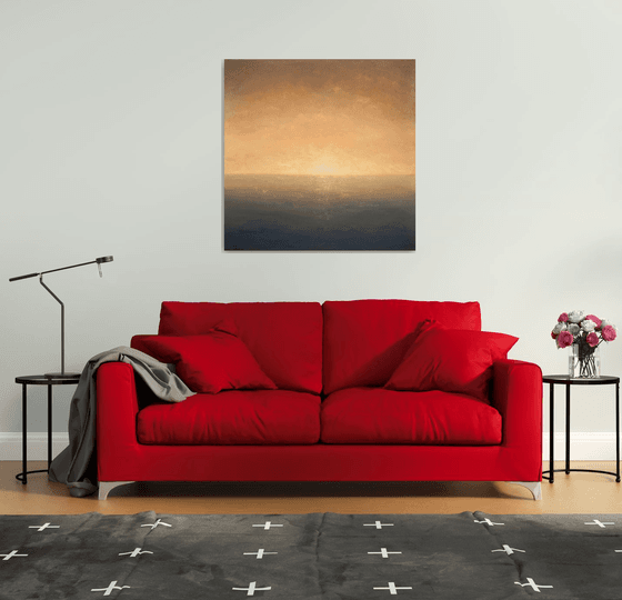 Zero Dawn, minimalist seascape