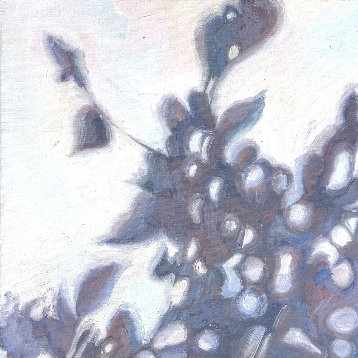 Expressive Abstract Oil Painting By Nataliya Lemesheva, 12 X 12", Shadow 6, Original Artwork