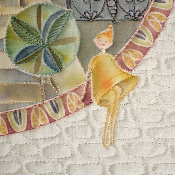 Silk quilted book The Town in the snuffbox
