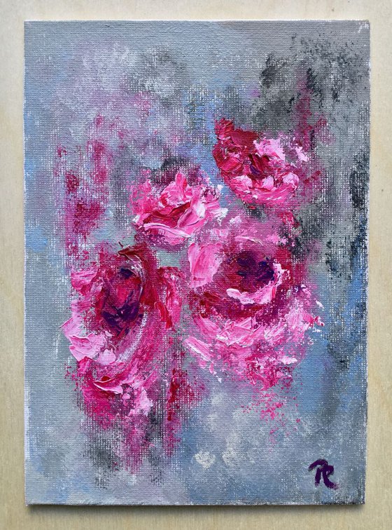 Vintage Roses #1 -  Impressionist Flowers