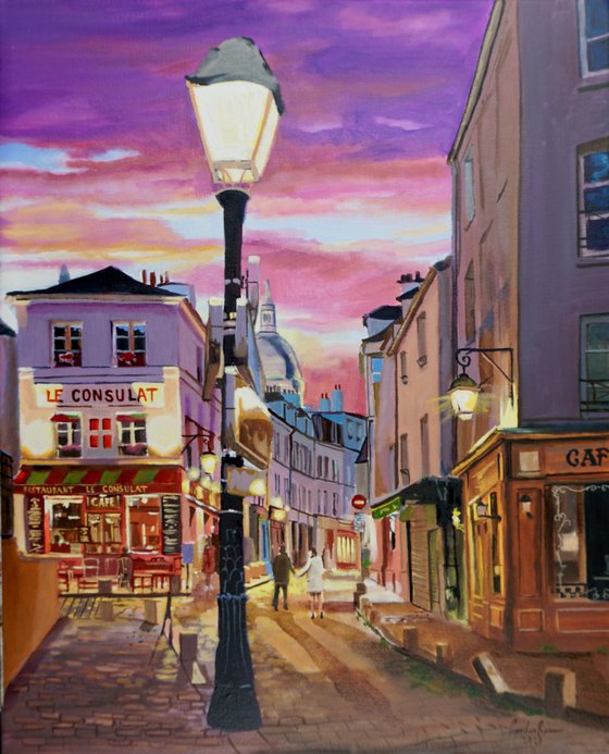 Paris Montmartre oil painting on canvas