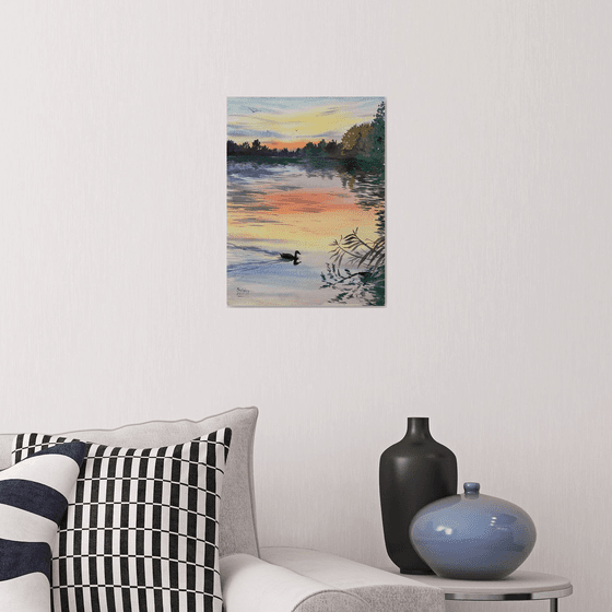 Sunset over Lake Biliner