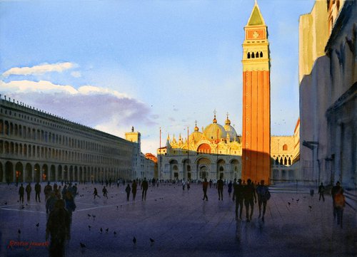 Fleeting light, Piazza San Marco, Venice by Ramesh Jhawar
