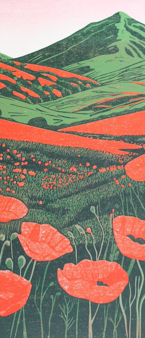 'Hillside Poppies in Bloom' by Layla Khani (aka Laylart)