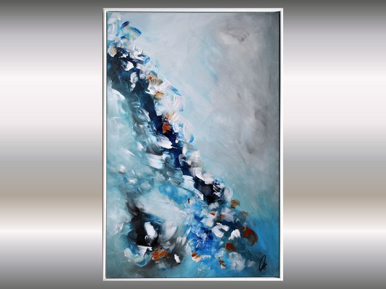 Emotional III  - Abstract Art - Acrylic Painting - Canvas Art - Framed Painting - Abstract Sea Painting - Ready to Hang