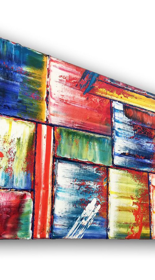 "Don't F#?k With Our Art" - Original PMS Abstract Oil Painting On Canvas by Preston M. Smith (PMS)