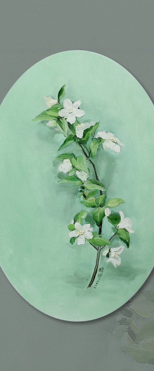 white flowers by Zhao Hui Yang