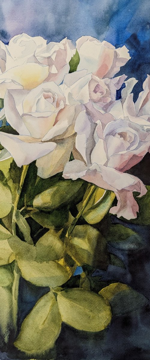 Bouquet of white roses#2 by Yuryy Pashkov