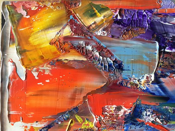 "Streaking Series" - Save As Series - Original PMS Abstract Diptych Oil Paintings On Wood - 28" x 24"