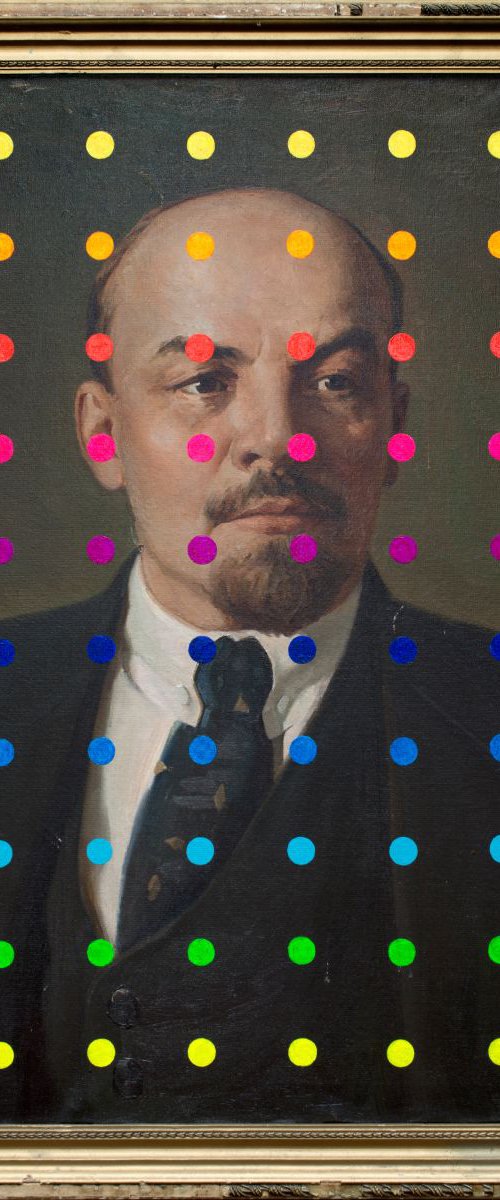 Lenin with Сolored Сircles by Oleksandr Balbyshev