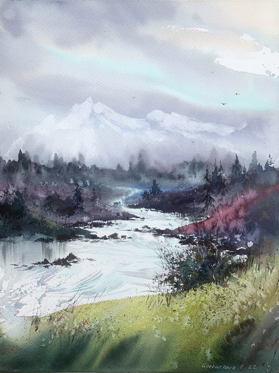 Mountain river #34 by Eugenia Gorbacheva