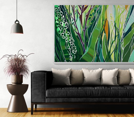Magic Greenery #3 framed painting