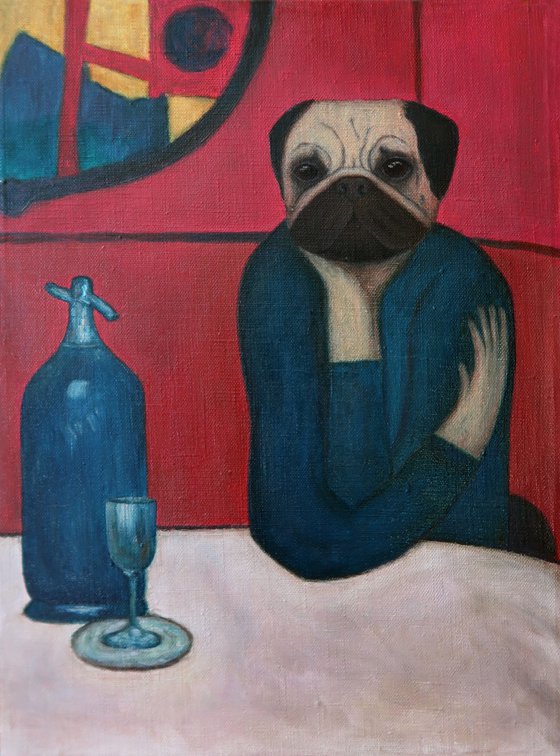 Pugasso – Absinth lover (inspired by Pablo Picasso)