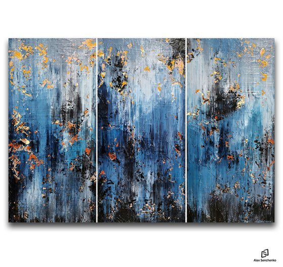150x100cm. / Abstract triptych / Abstract 1276