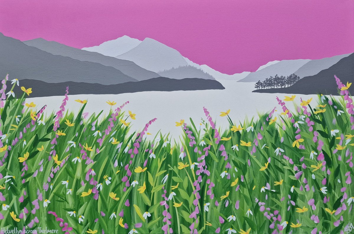 Helvellyn across Thirlmere, The Lake District by Sam Martin
