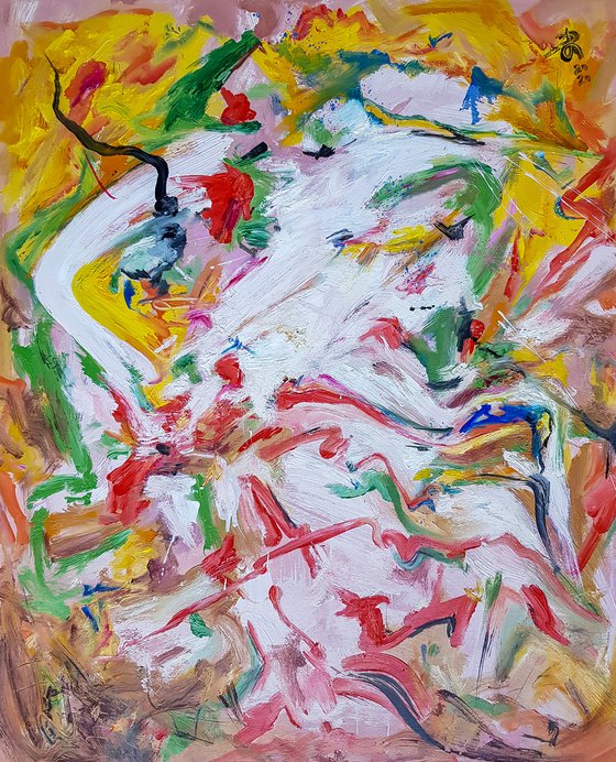 -Variability- Abstract Expressionism painting In the style of Willem de Kooning by Retne