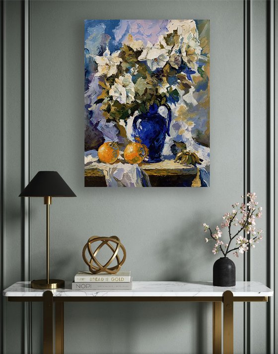Cobalt Vase Blooms.