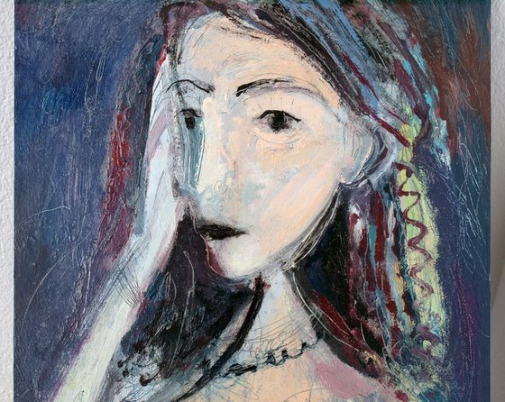 the portrait of Nusch Éluard (inspired by Picasso)