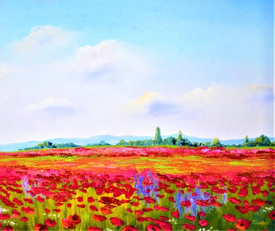 Impasto Poppies