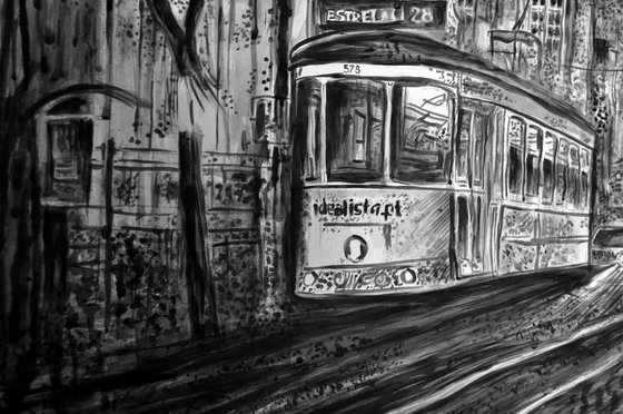 Night Tram in Lisbon